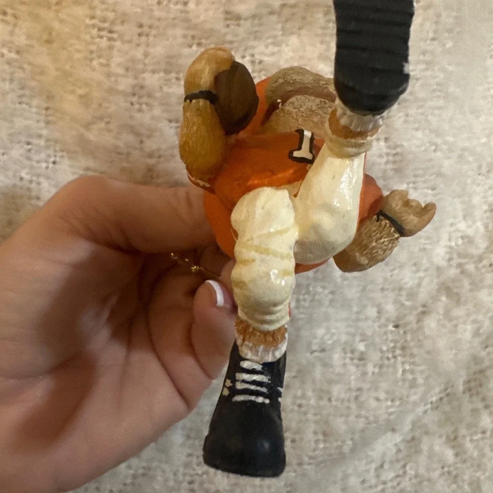 Texas Football Jersey Mascot Longhorn Bevo Bull Christmas‎ Ornament Orange White